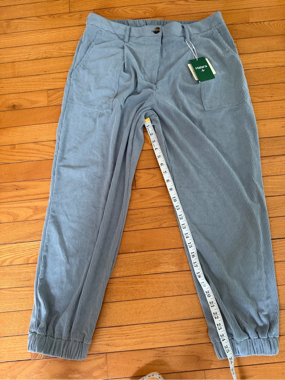 HALARA Sky Blue Corduroy Track Joggers XL NWT